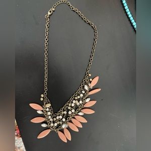Pink and crystal necklace